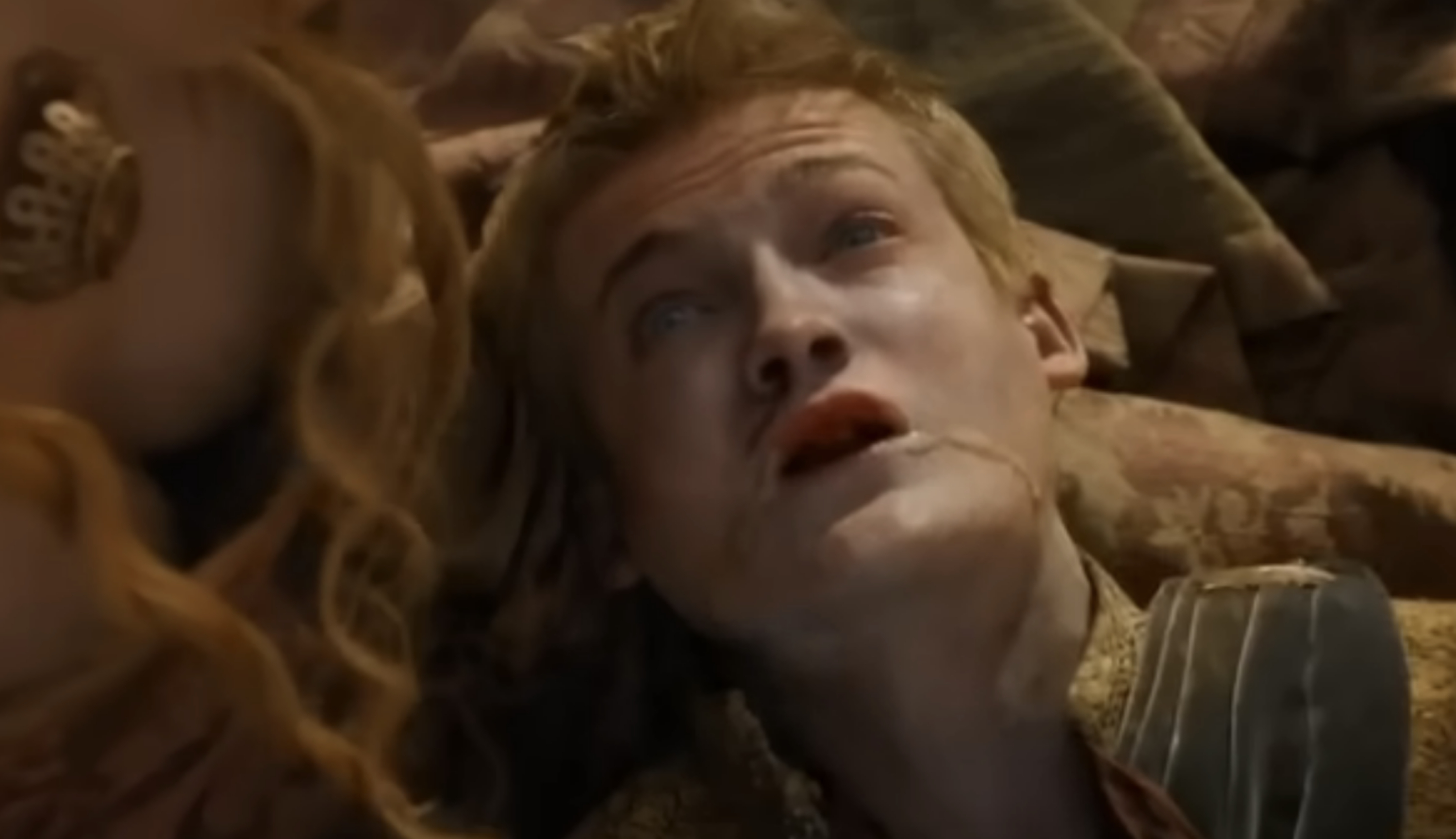 Character Joffrey Baratheon from Game of Thrones appears distressed during a pivotal scene