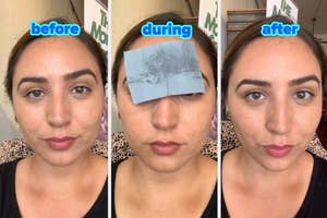a reviewer before, during, and after using the blotting papers