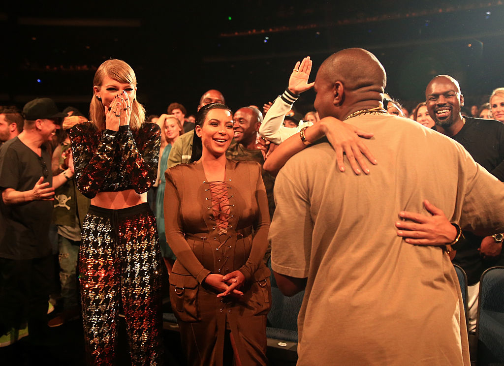 Taylor Swift, Kim Kardashian, and Kanye West at an event