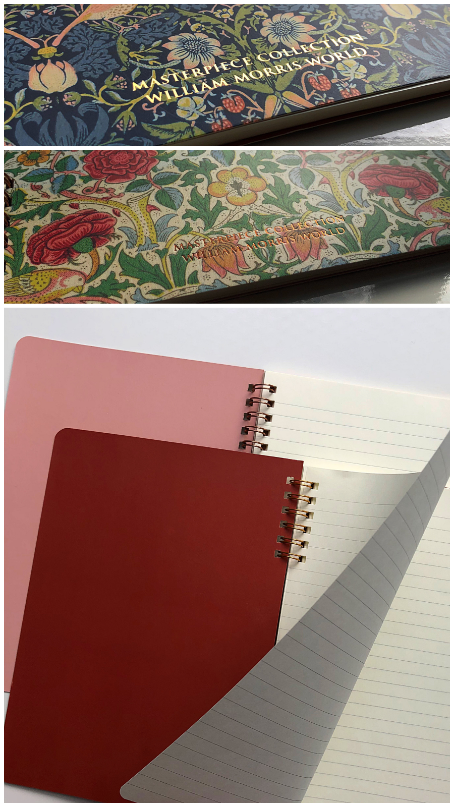 セリアのおすすめ文房具「A5 Wリングノート ウィリアム・モリスワールド」
