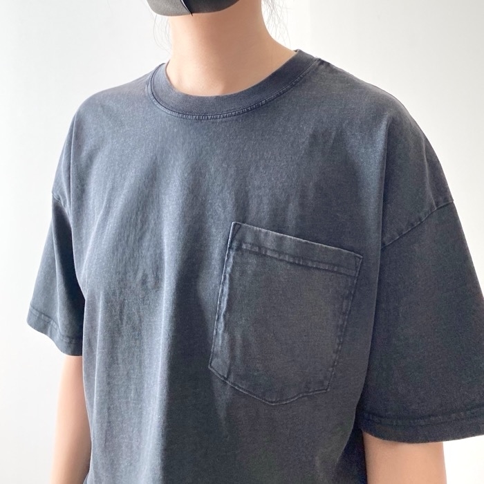 GUのおすすめファッションアイテム「ウォッシュドT（5分袖）Q+E」