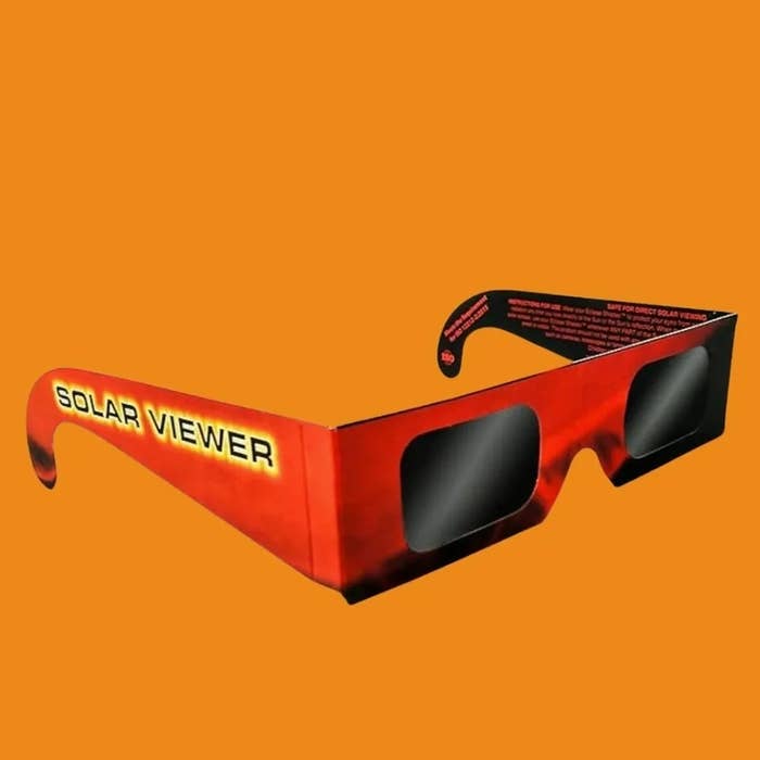 Eclipse glasses with &quot;SOLAR VIEWER&quot; text, for safe solar eclipse observation