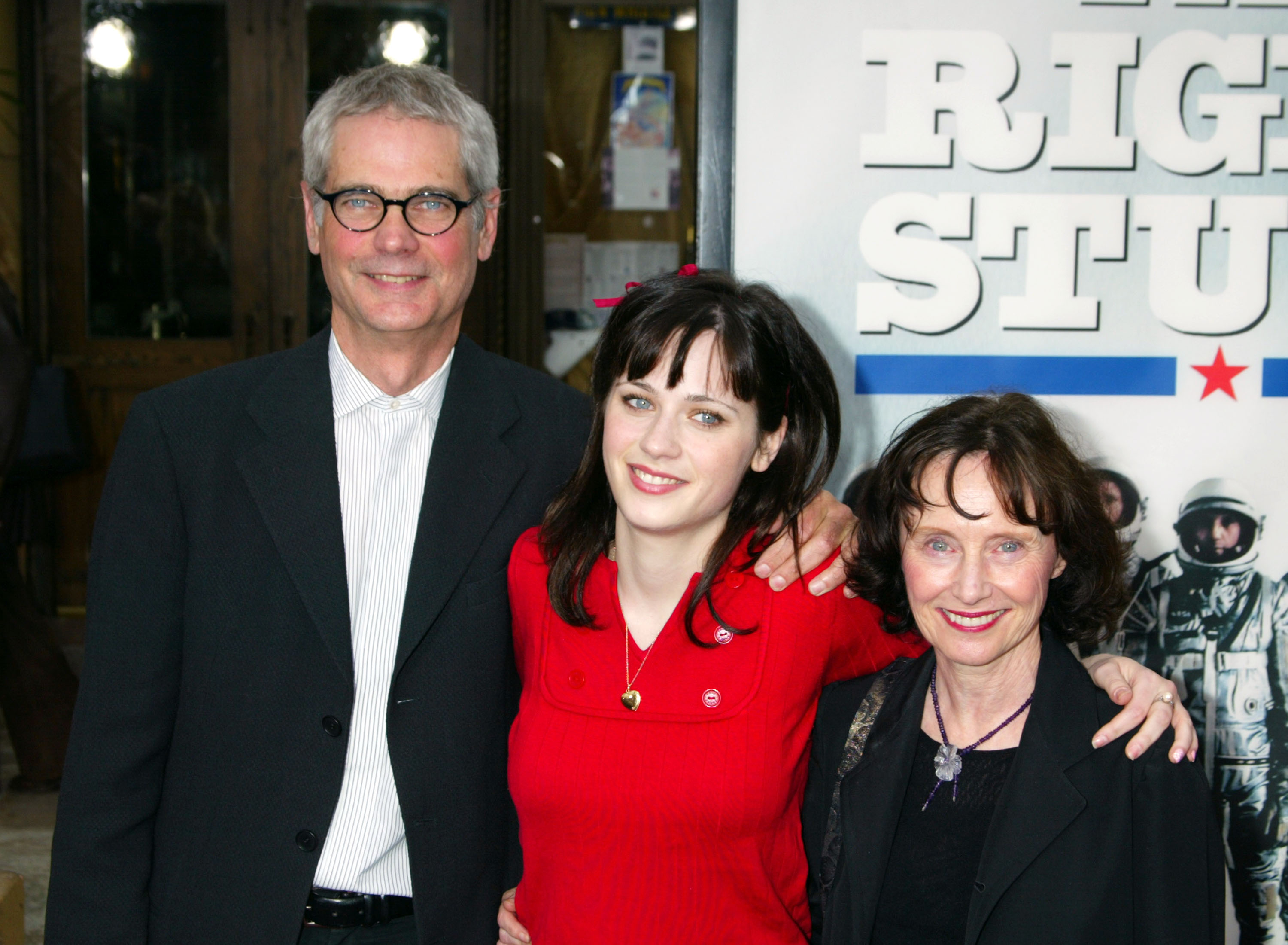 Caleb Deschanel, cinematographer, with daughter Zooey Deschanel and wife Mary Jo Deschanel