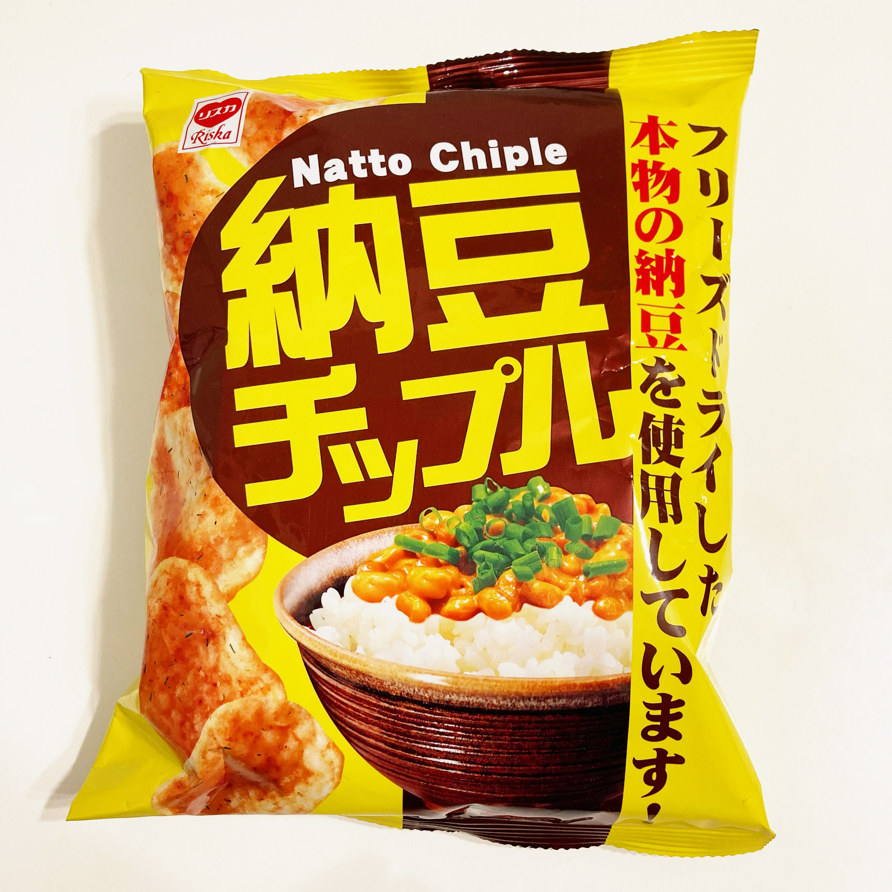 DAISO（ダイソー）のおすすめスナック菓子「リスカ 茨城名物納豆チップル 48G」