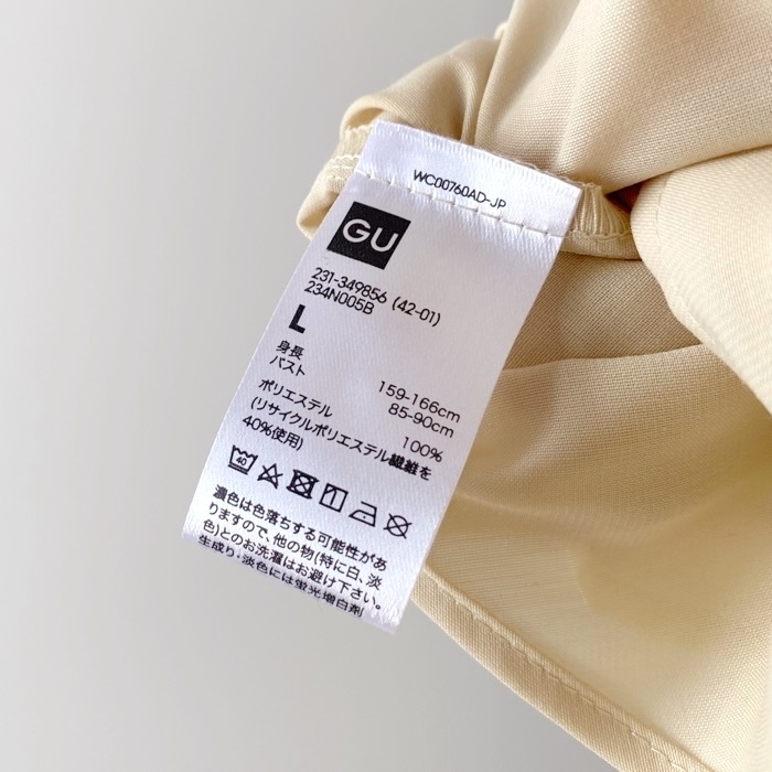 GUのおすすめトップス「シアーボウタイブラウス（半袖）Z+E」