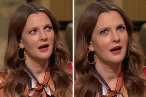 Side-by-side reactions of a person expressing surprise and confusion