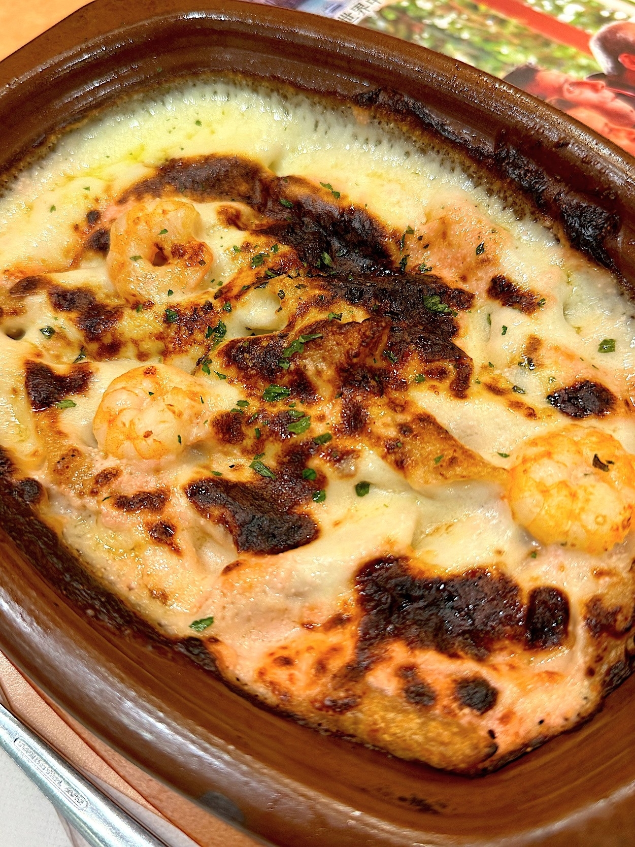 サイゼリヤのおすすめメニュー「エビとタラコのクリームグラタン」