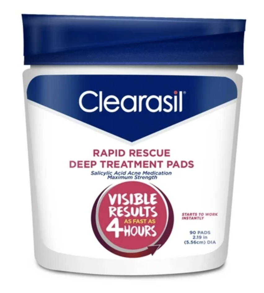 the Clearasil pads container