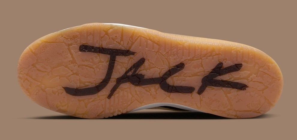 Sneaker sole with the inscription &quot;Jack&quot; featured in a textured design