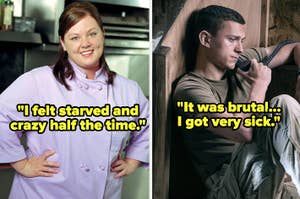 Melissa McCarthy "felt starved and crazy half the time," and Tom Holland "got very sick"