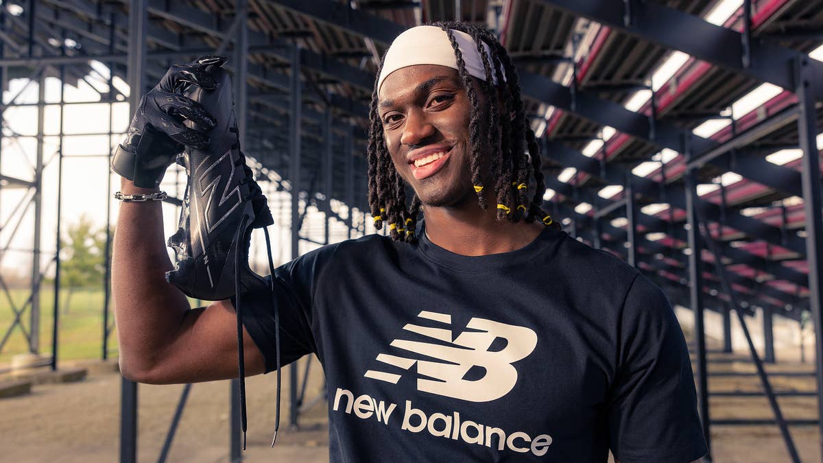 The star wideout will help launch the brand's first American Football line.