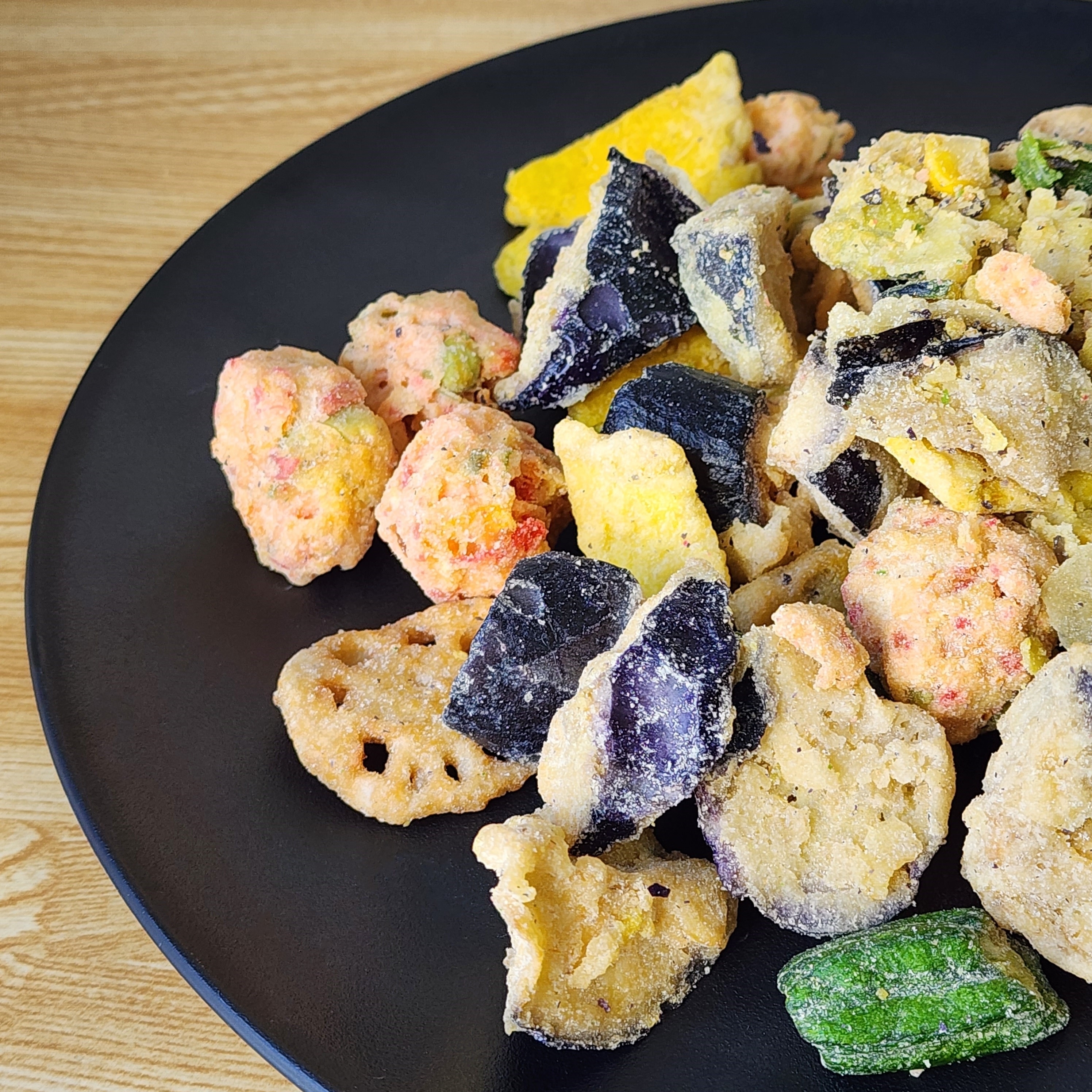 ドン・キホーテのオススメのスナック「揚げ揚げ天ぷらスナック ～めんつゆ仕立て～ 野菜編」