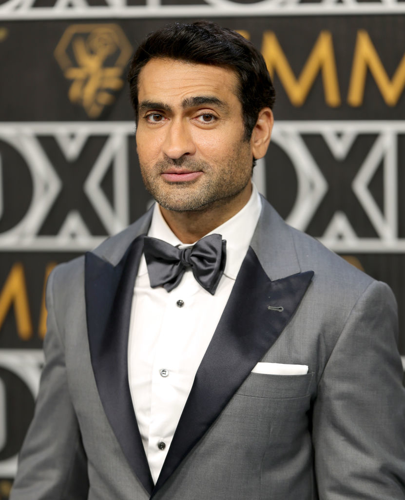 Kumail in tuxedo with bow tie at event