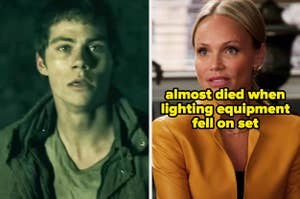 Dylan O'Brien in Maze Runner: The Death Cure and Kristin Chenoweth in The Good Wife