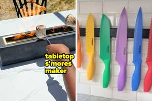 s'mores maker and knives