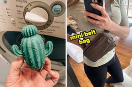 Including a mini belt bag, dishwasher cleaning tablets, cactus dryer balls, and other popular products from our BuzzFeed Shopping posts.