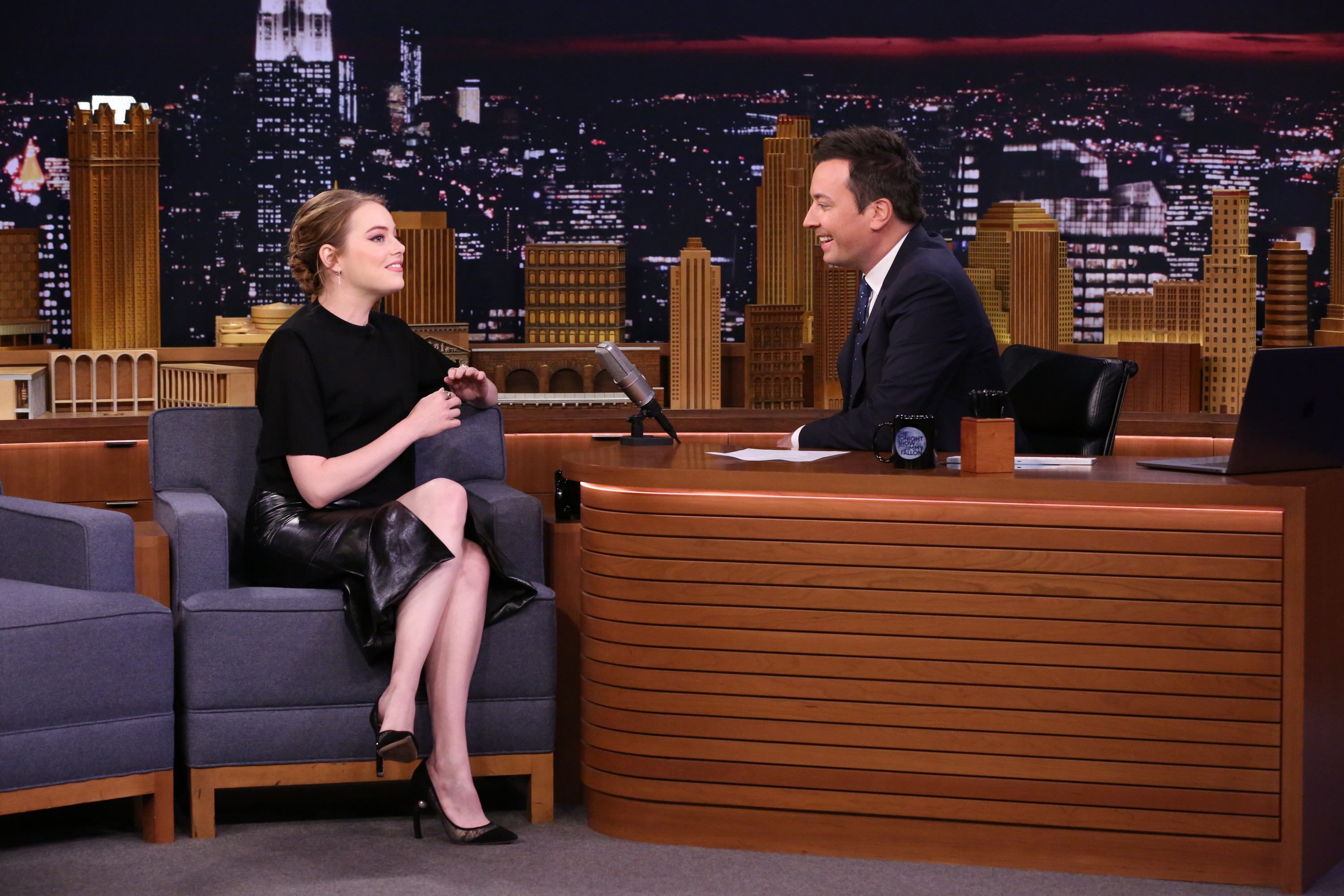 Emma Stone and Jimmy Fallon on &quot;The Tonight Show&quot;