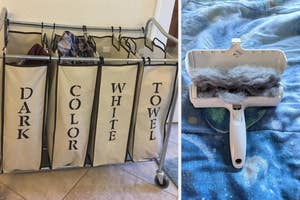 laundry sorter and a pet hair remover