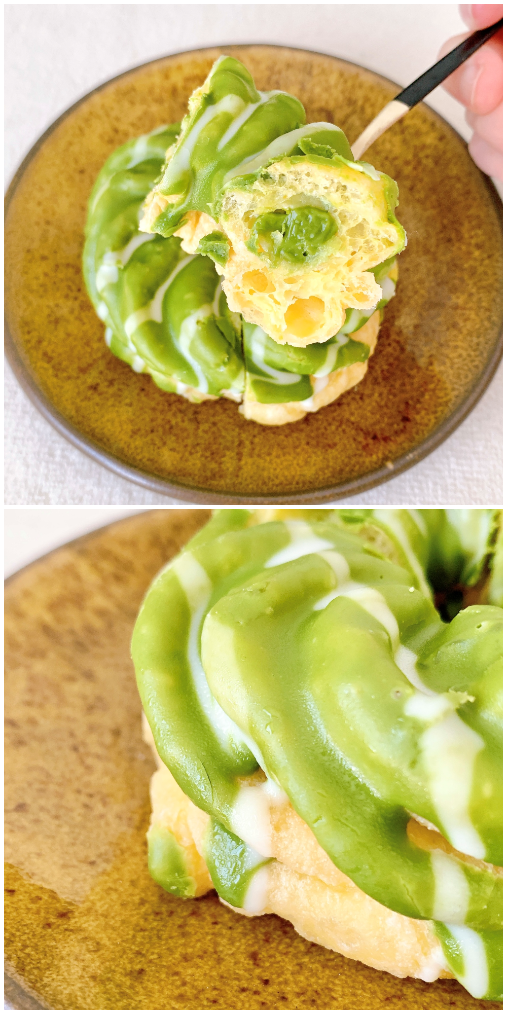 FamilyMart(ファミリーマート)のおすすめのスイーツ「濃い宇治抹茶のフレンチクルーラー」