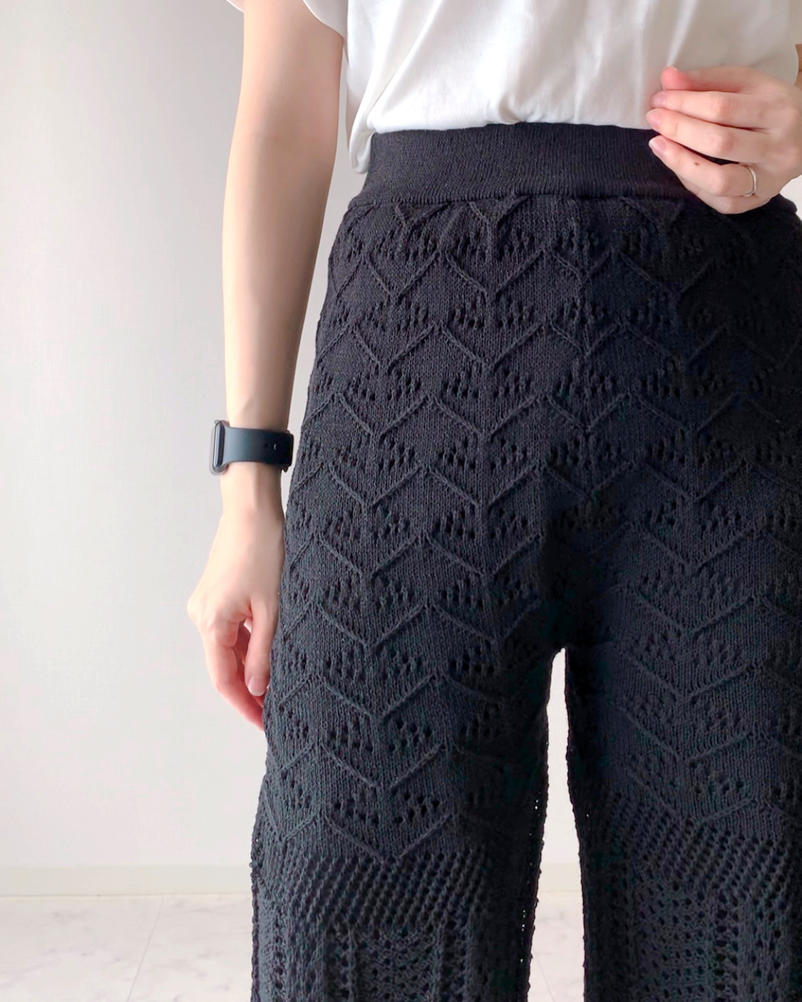 しまむらのおすすめボトムス「KOKTスカシニットPT」