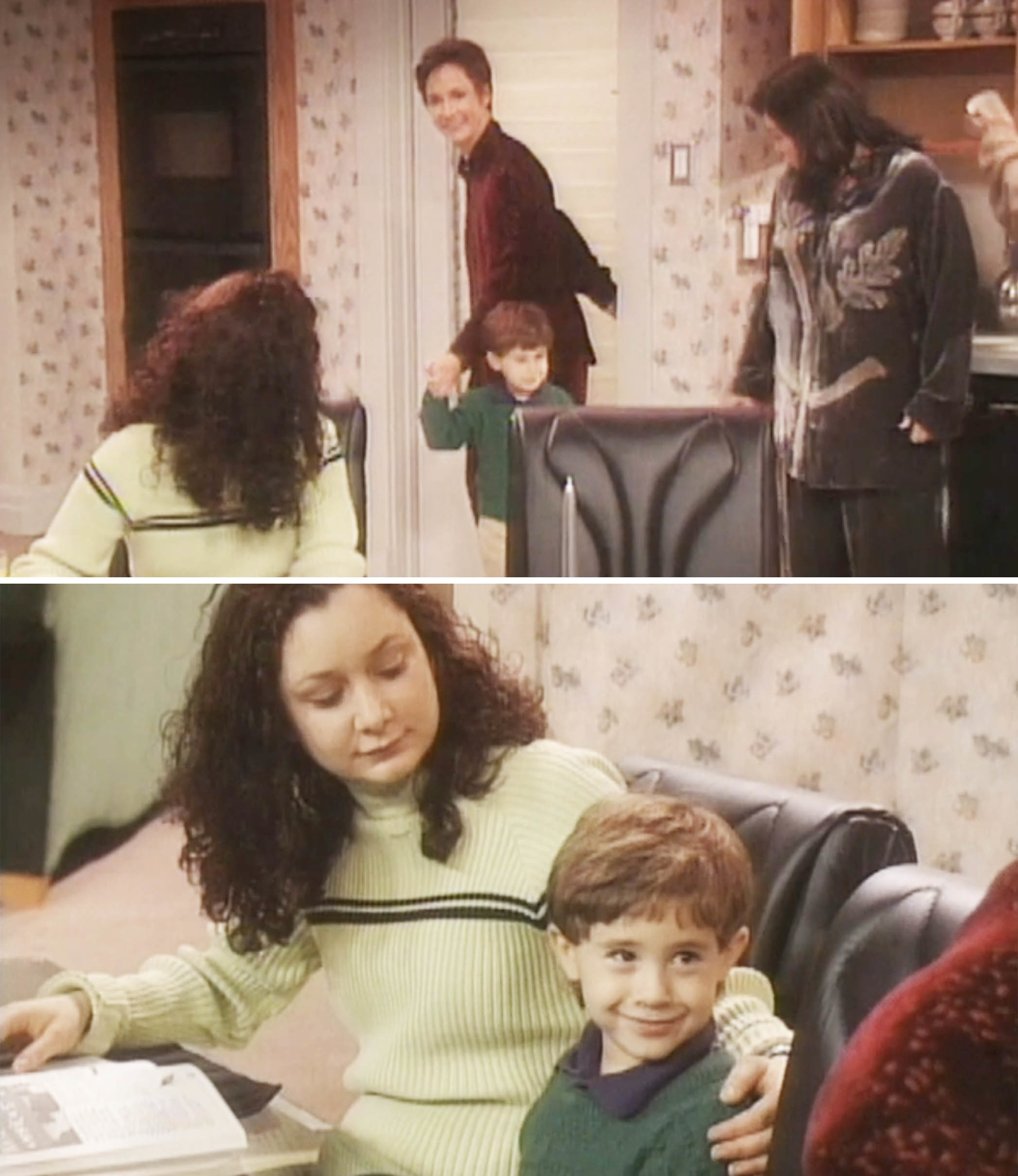 A scene from Roseanne with Andy, Darlene, and Jackie