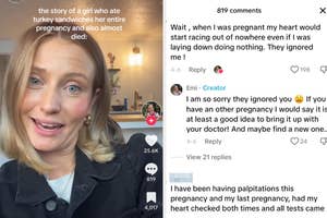 A woman shares a story about her pregnancy cravings and experiences via a social media video post