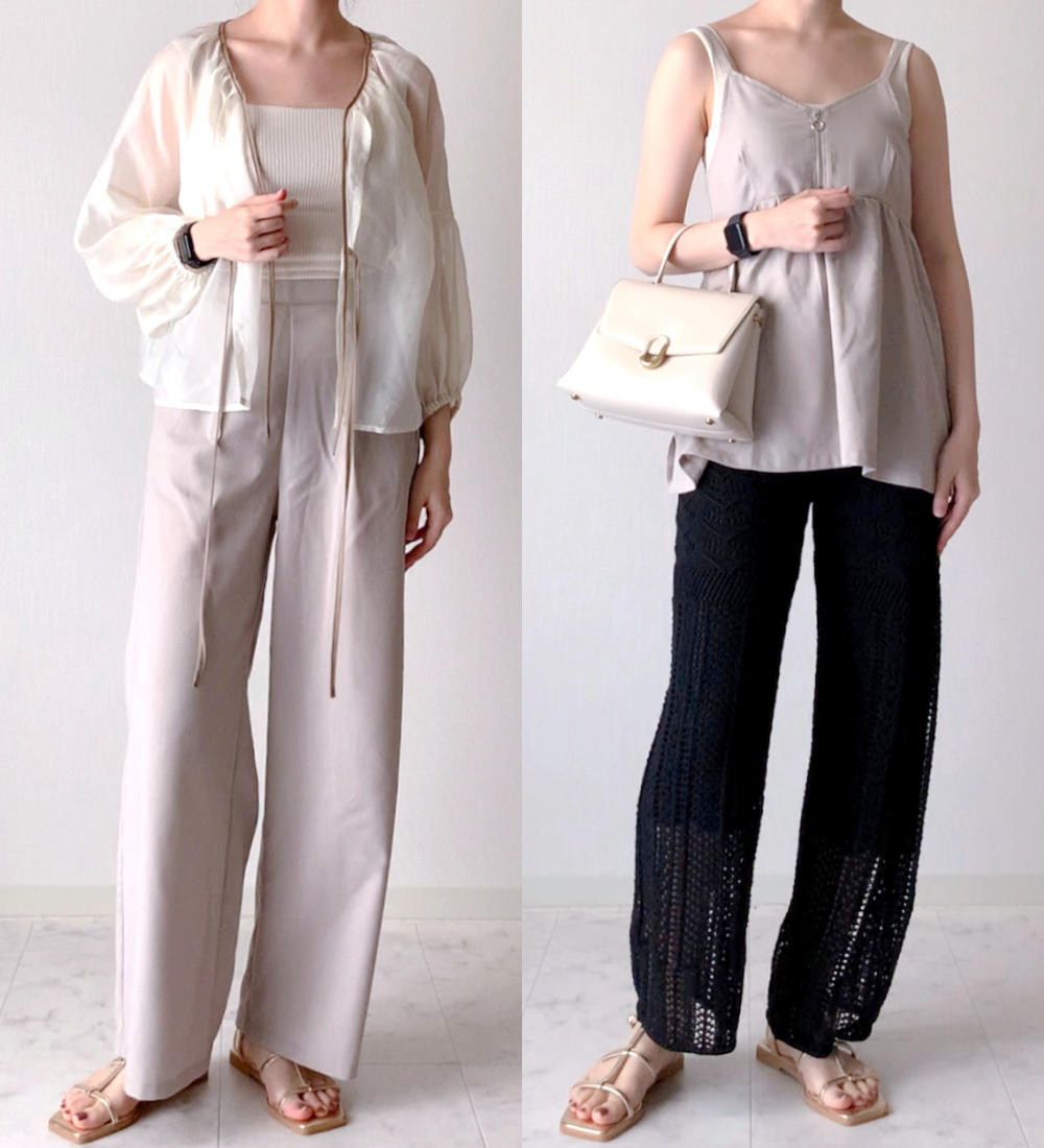 しまむらのオススメのセットアップ「2セットアサイリZIPビスチェ」