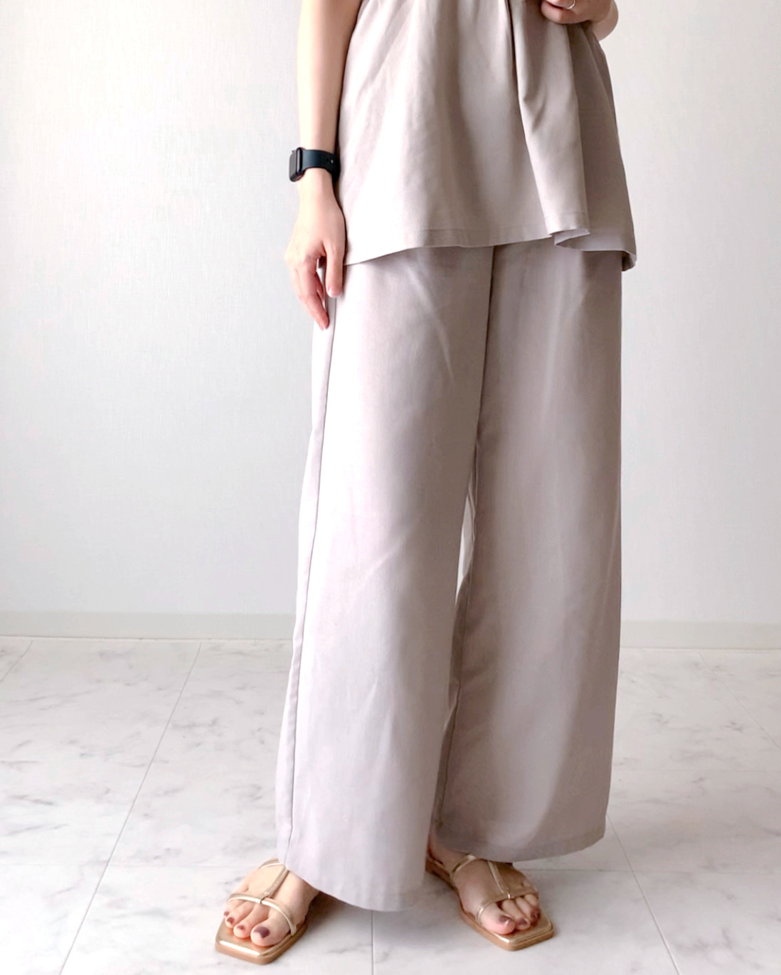 しまむらのオススメのセットアップ「2セットアサイリZIPビスチェ」