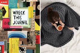 journal and blanket 