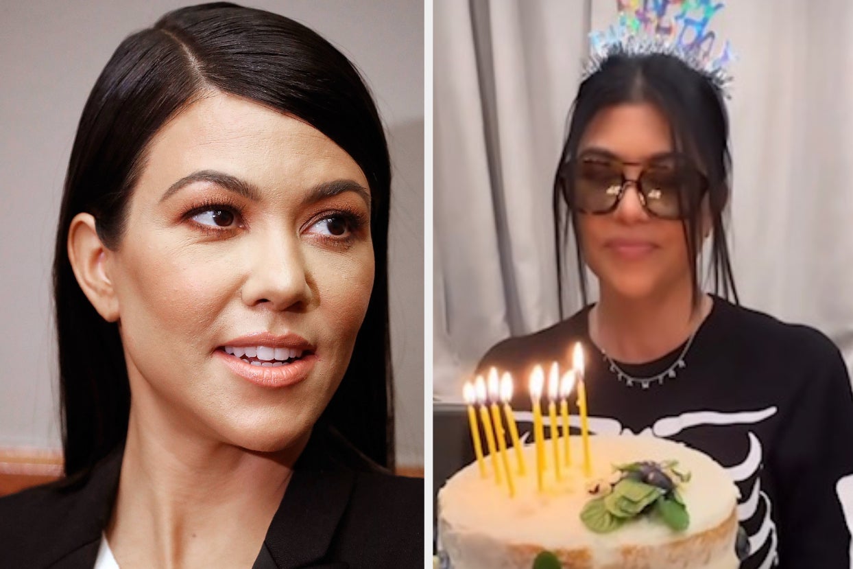 Kourtney Kardashian's Birthday Cake Has Me Asking: Um, Where's The Frosting?