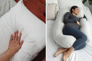 (left) pillow (right) full-body pillow