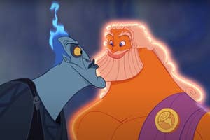 Hades and Zeus from Disney's "Hercules" face-to-face.