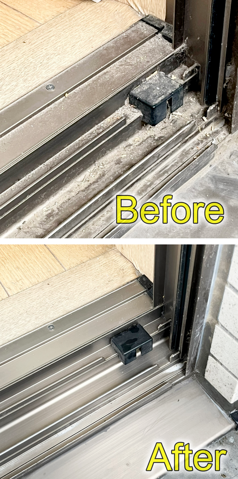 サッシ掃除に便利なライフハック「割り箸マジックリン」