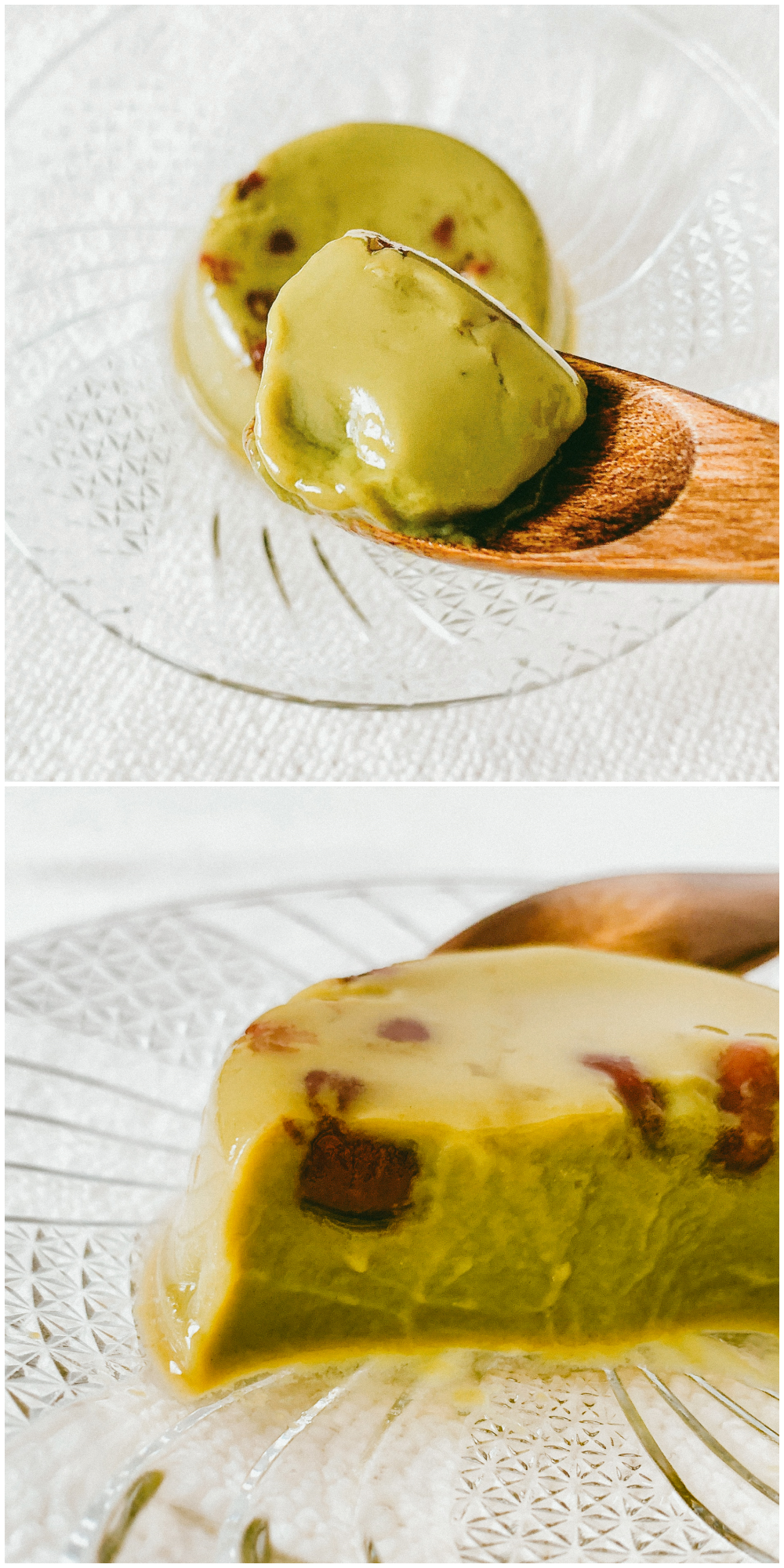 無印良品のオススメのスイーツ「宇治抹茶と小豆のプリン」