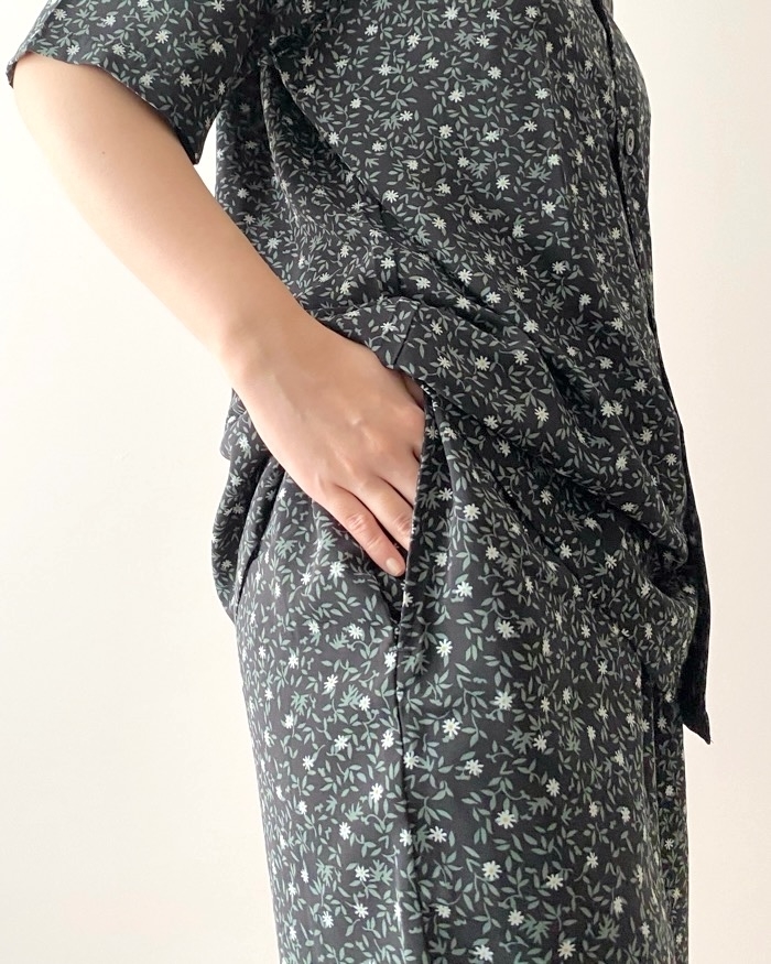 GU(ジーユー)のおすすめパジャマ「スタイルドライパジャマ(半袖&ショートパンツ)(フラワー)+E」