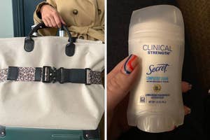 a cincha travel belt and clinical strength deodorant