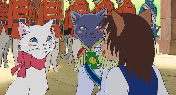 ユキ（画像左）とルーン（画像中央）と猫になりかけているハル（画像右）（スタジオジブリ公式サイトより）