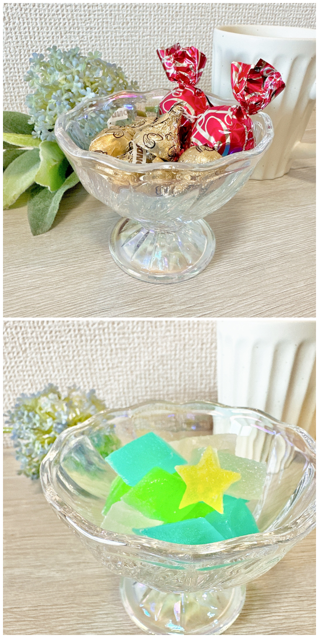 CanDo(キャンドゥ)のおすすめおしゃれインテリア「スパイラルデザートグラスオーロラCL」