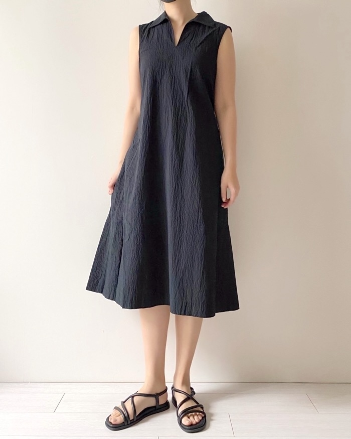 UNIQLO（ユニクロ）のおすすめワンピース「シアサッカーワンピース（ノースリーブ）」