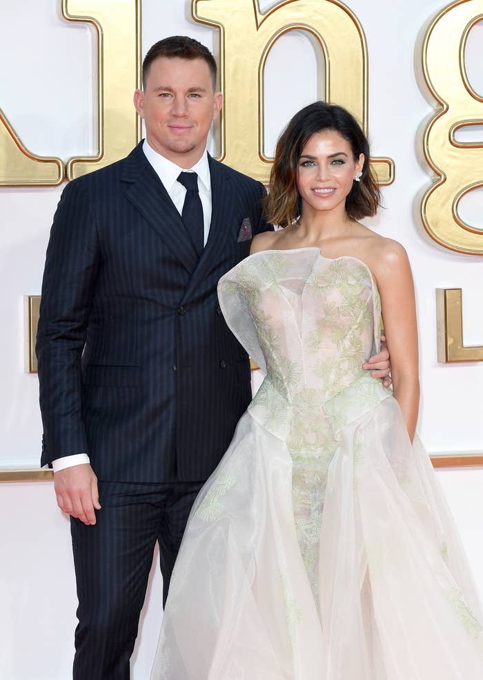 Closeup of Channing Tatum and Jenna Dewan