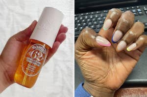 sol de janeiro fragrance mist and glamnetics press on nails