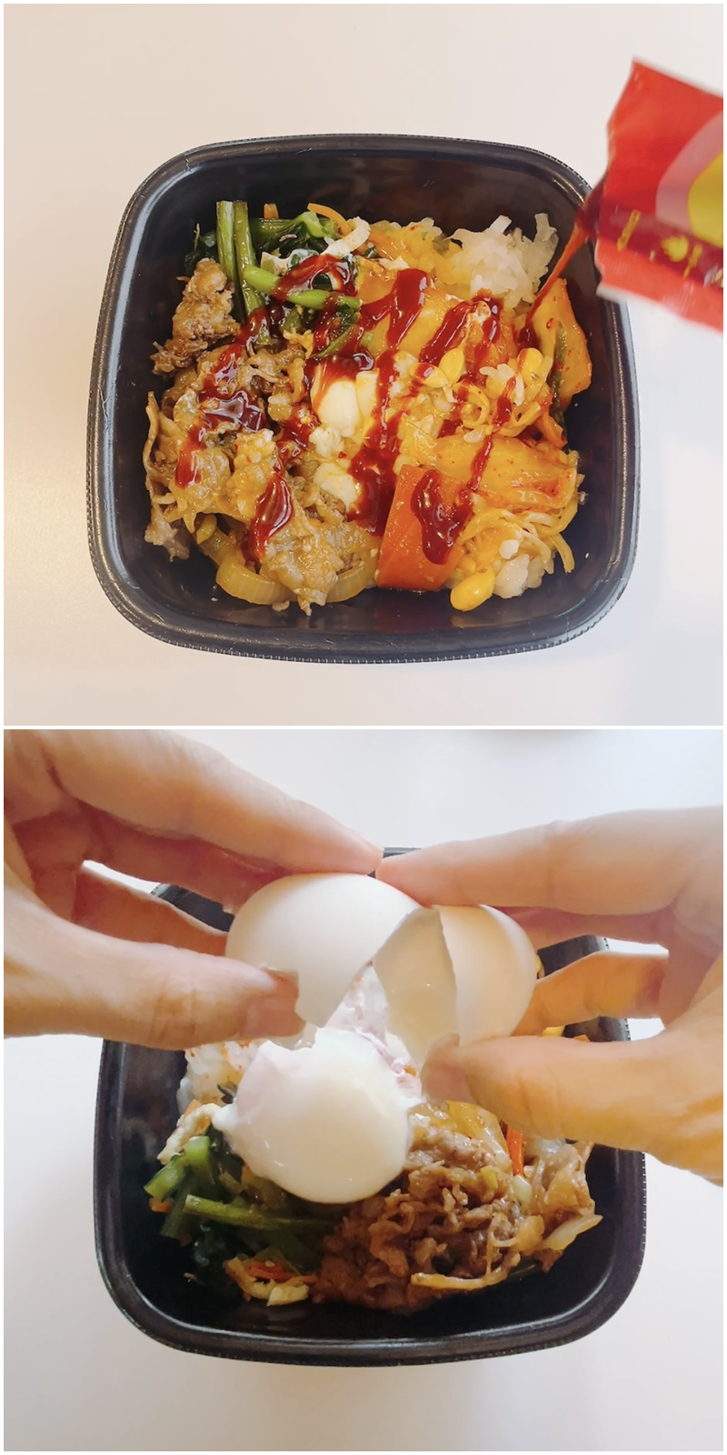 ほっともっとのおすすめお弁当「1/2日分の野菜が摂れる!温玉付き焼肉ビビンバ」