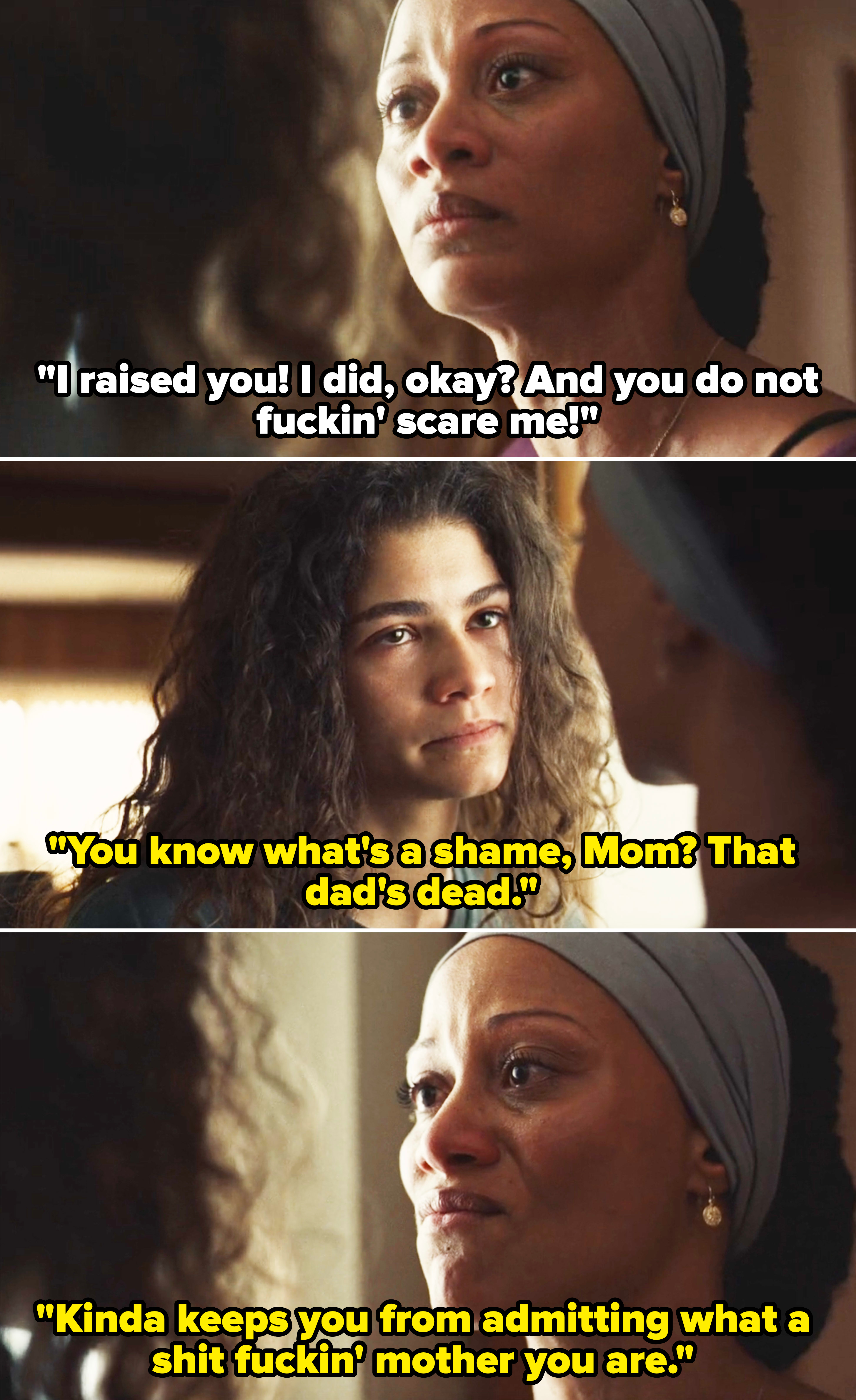 Rue telling her mom that she&#x27;s scared to admit that she&#x27;s a bad mother