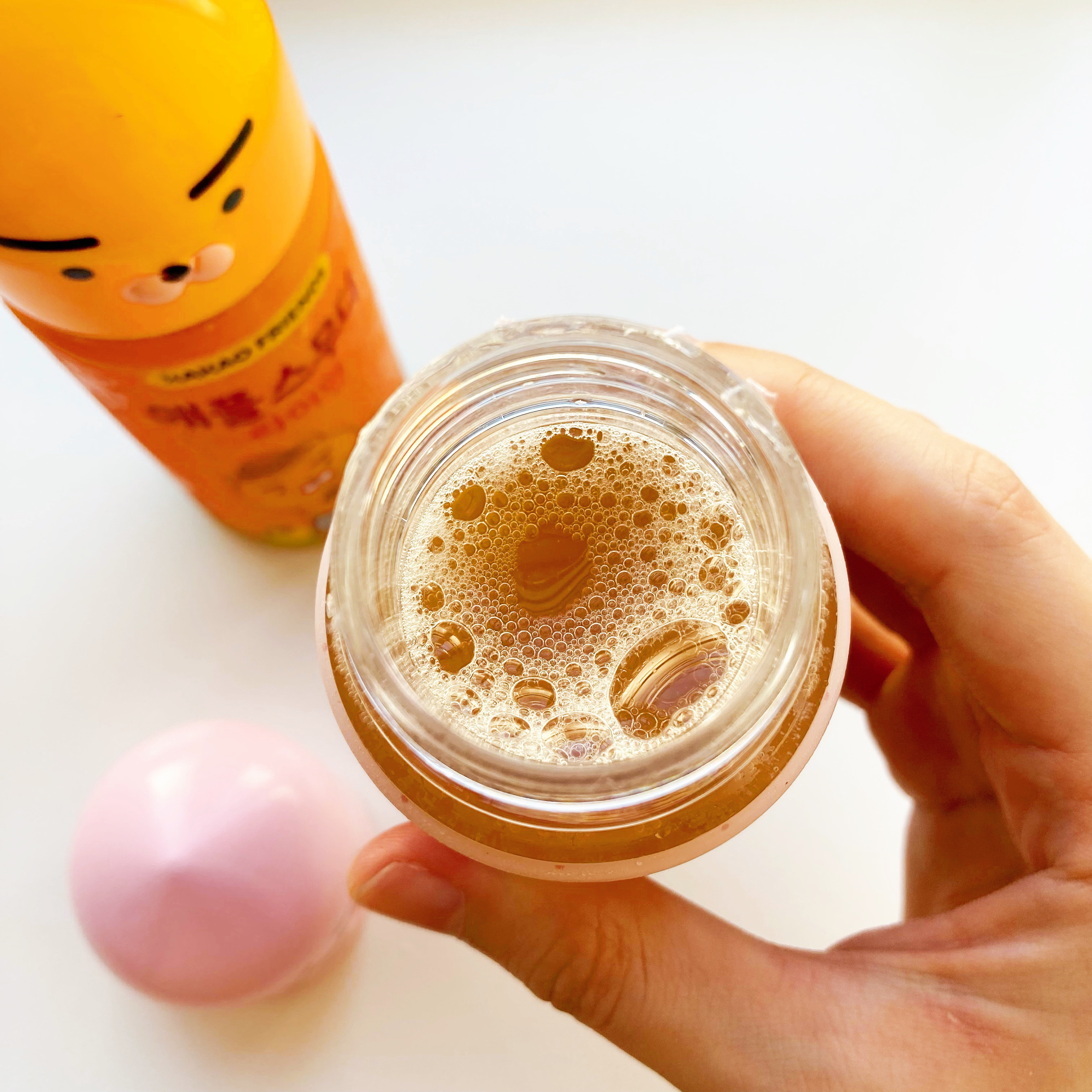 CanDo(キャンドゥ)で見つけた韓国ドリンク「カカオフレンズスムージー 桃」「カカオフレンズスムージー アップル」