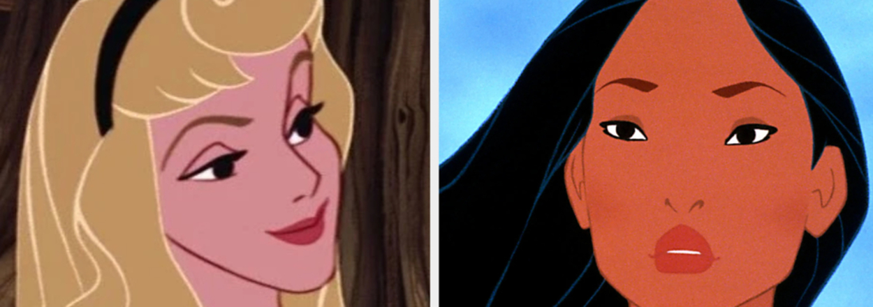 Aurora and Pocahontas side by side with text "Which princess do you prefer?"
