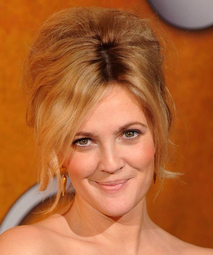 Close-up of Drew Barrymore smiling at an event
