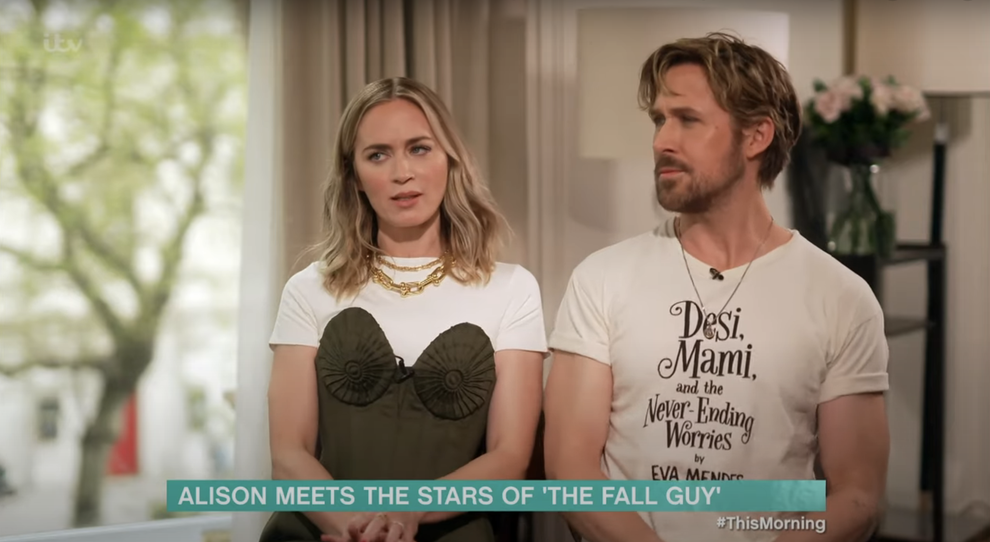 Ryan Gosling Wears TShirt Promoting Eva Mendes's Book On Press Tour