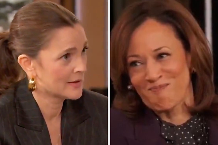 The Internet Is Divided Over Drew Barrymore's Awkward "Mamala" Interview With Kamala Harris
