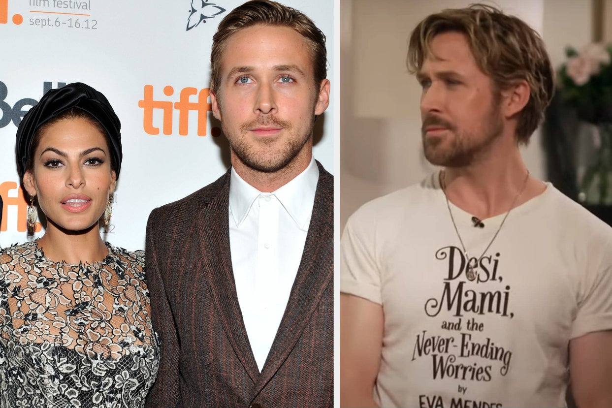 Ryan Gosling Wore A T-Shirt Promoting His Wife Eva Mendes’s Upcoming Children’s Book On “The Fall Guy” Press Tour, And Fans Are Obsessed
