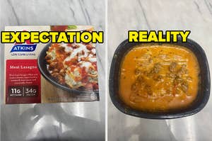 frozen dinner in the box vs just out of the microwave